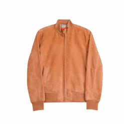 Blouson Cuir Zippé Beige(Zip Leather Jacket Beige)