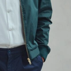 Blouson Zippé Vert(Green Zipped Jacket) -Rivieras Boutique rivieras clothes jacket green BADIA CL06