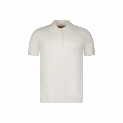Polo Classique En Maille Écru(Ecru Classic Knitted Polo Shirt)
