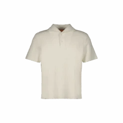 Polo Col Requin Écru(Ecru Shark Collar Polo Shirt)