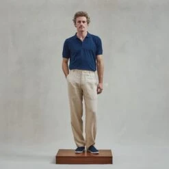 Polo Classique En Maille Marine(Navy Classic Knitted Polo Shirt) -Rivieras Boutique rivieras clothes polo navy PORTOVECCHIO CL03