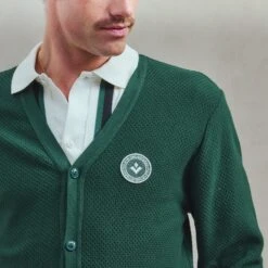 Cardigan Vert(Green Cardigan Sweater) -Rivieras Boutique rivieras clothes pullover vest green LACANAU CL05