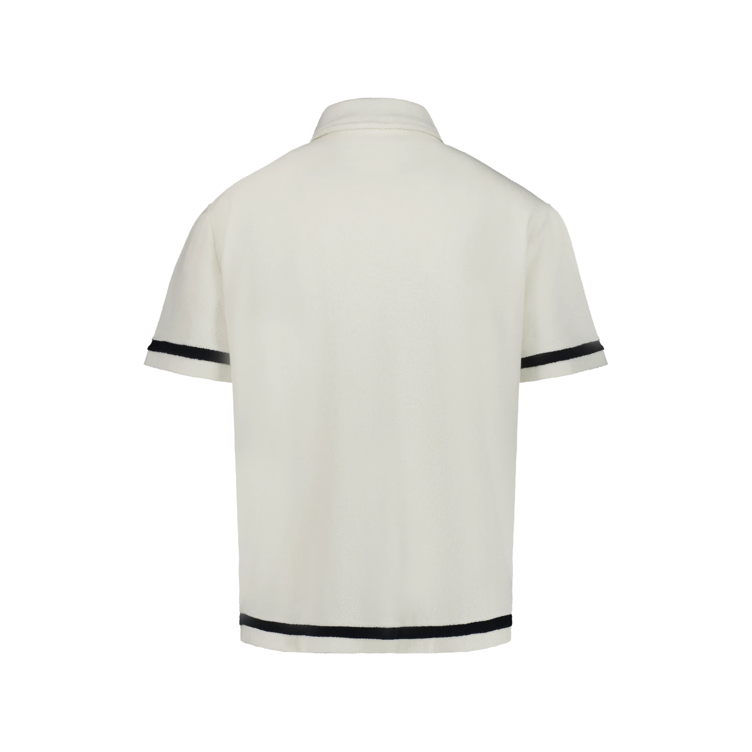 Chemise En Éponge Écru À Rayures Marine(Ecru Terrycloth Shirt With Navy Stripes) 4 Chemise En Éponge Écru À Rayures Marine(Ecru Terrycloth Shirt With Navy Stripes) – Image 2