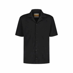 Chemise En Jersey Fantaisie Noire(Black Open Knitted Shirt)