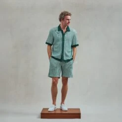 Chemise Bicolore(Bicolors Shirt) -Rivieras Boutique rivieras clothes shirt green CORDO CL03