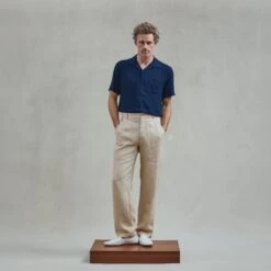 Chemise En Viscose Légère Marine(Navy Lightweight Viscose Shirt) 10 Chemise En Viscose Légère Marine(Navy Lightweight Viscose Shirt) -Rivieras Boutique rivieras clothes shirt navy ACAPULCO CL03