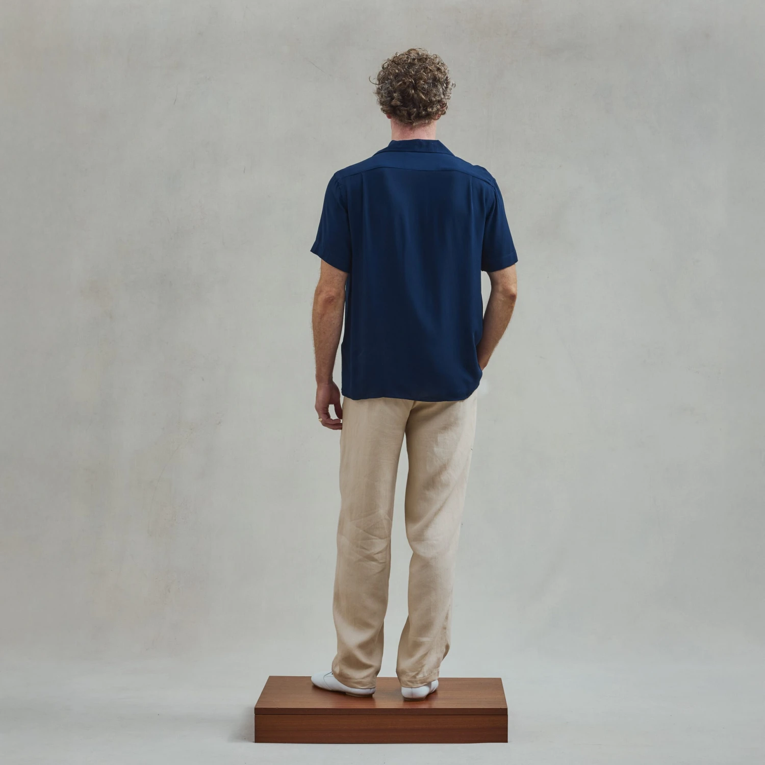 Chemise En Viscose Légère Marine(Navy Lightweight Viscose Shirt) 6 Chemise En Viscose Légère Marine(Navy Lightweight Viscose Shirt) – Image 4