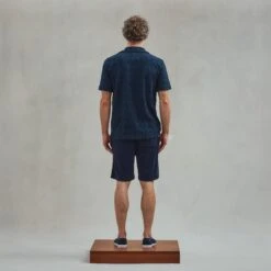 Chemise En Éponge Fantaisie Marine(Navy Fancy Terry Shirt) -Rivieras Boutique rivieras clothes shirt navy CASABLANCA CL04