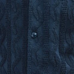 Chemise En Éponge Fantaisie Marine(Navy Fancy Terry Shirt) -Rivieras Boutique rivieras clothes shirt navy CASABLANCA CL06