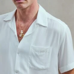 Chemise En Viscose Légère Blanche(White Lightweight Viscose Shirt) 13 Chemise En Viscose Légère Blanche(White Lightweight Viscose Shirt) -Rivieras Boutique rivieras clothes shirt white ACAPULCO CL06