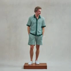 Short Bicolore(Bicolors Shorts) 9 Short Bicolore(Bicolors Shorts) -Rivieras Boutique rivieras clothes short green SALGADOS CL03