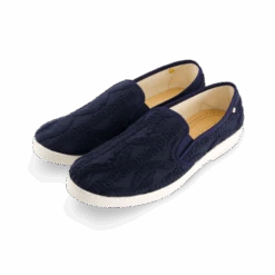 Classic Terry Marine(Classic Terry Navy) -Rivieras Boutique rivieras shoes terry cloth navy 1540 SH20